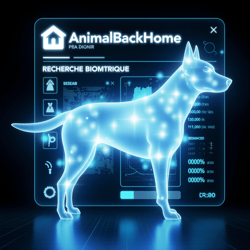 Interface de recherche biométrique avancée sur AnimalBackHome.
