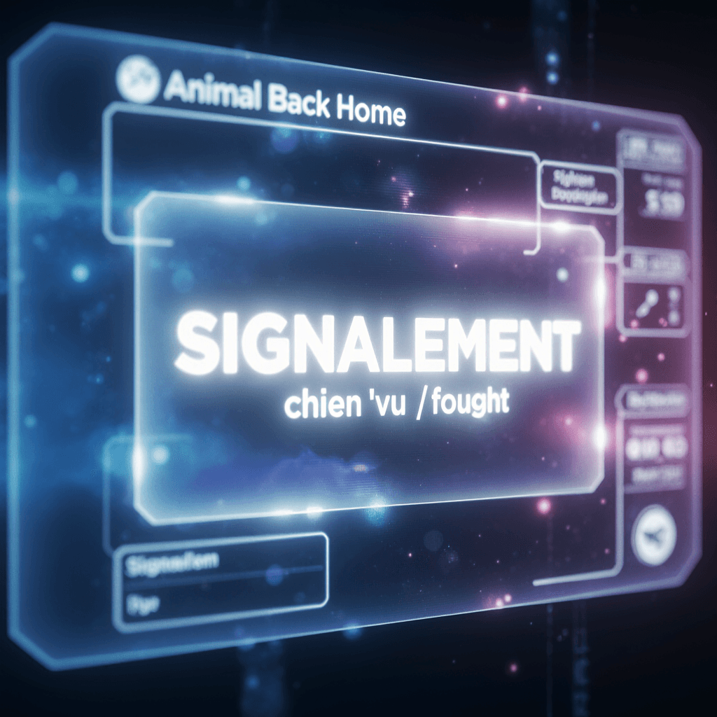 Exemple de signalement d’un chien ou d’un chat vu ou trouvé sur AnimalBackHome.